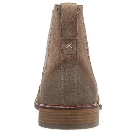 Thomas & Vine Men\'s Watson Wide Width Pull-On Wingtip Chelsea Boot Taupe Size 11 main image 6